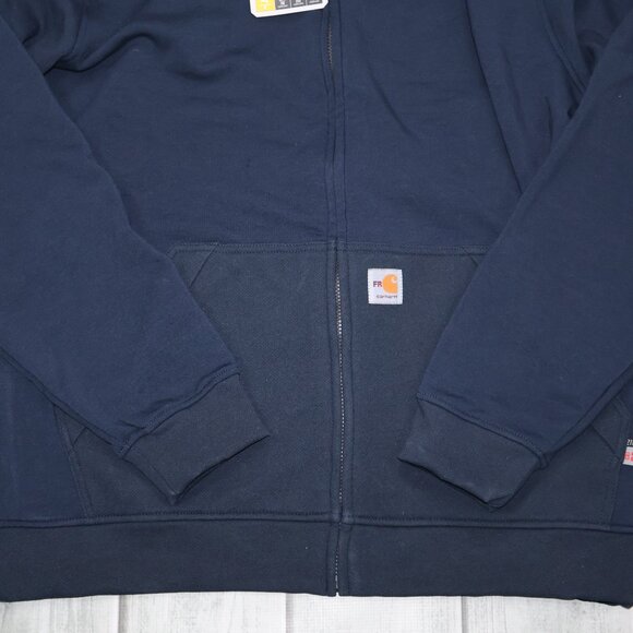 NEW Carhartt Flame-Resistant Rain Defender Relaxed Fit Fleece Jacket - Picture 3 of 9